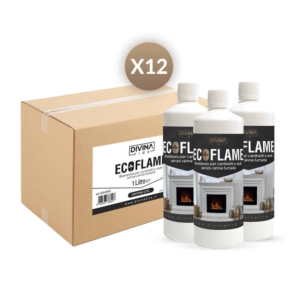 Bioetanolo per biocamini - Combustibile Ecologico naturale 12LT