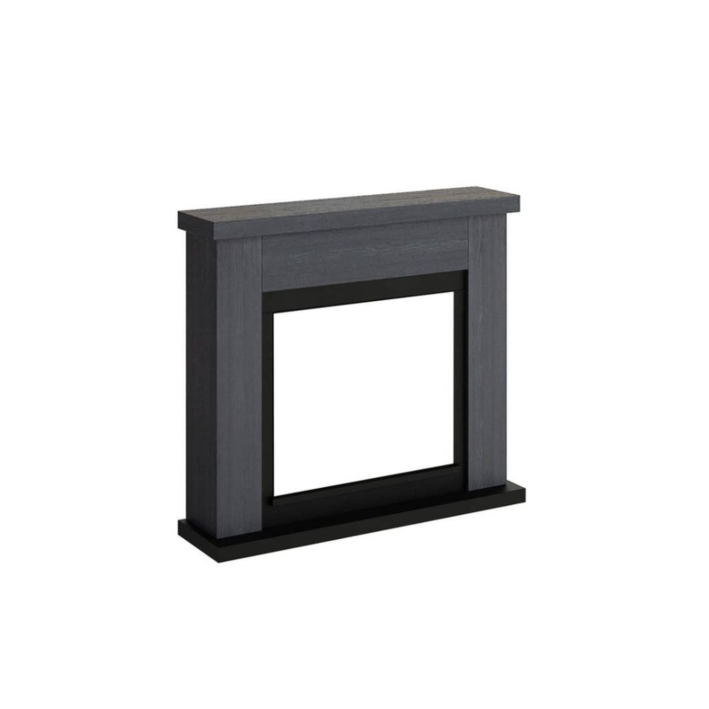 Caminetto Elettrico ASCIANO Grigio da Terra Con Cornice e Bruciatore Elettrico Da 1500w