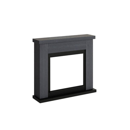 Caminetto Elettrico ASCIANO Grigio da Terra Con Cornice e Bruciatore Elettrico Da 1500w